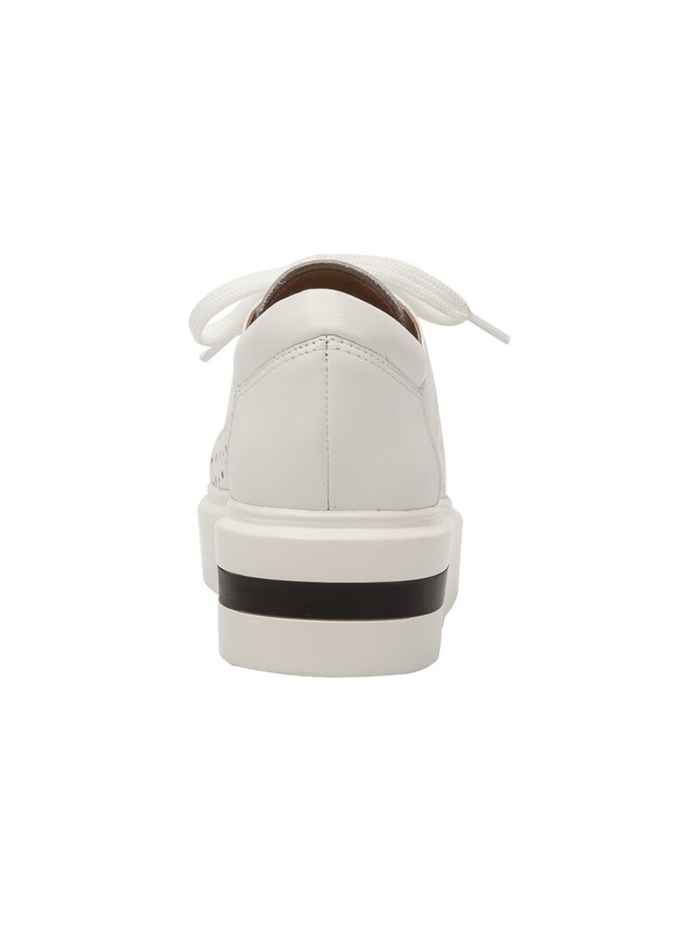 Linea Paolo Women’s White Platform Perforated Leather Sneaker - Picture 6 of 12